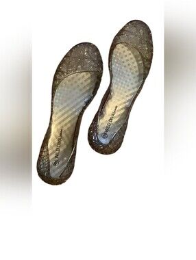 Wild Diva Jelly Ballet Flats in Brown